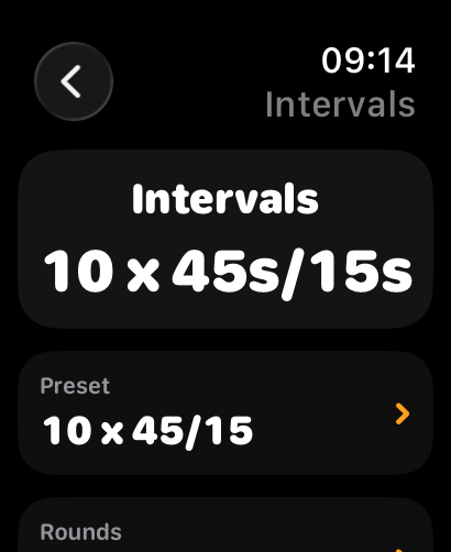 Apple Watch session state during workout